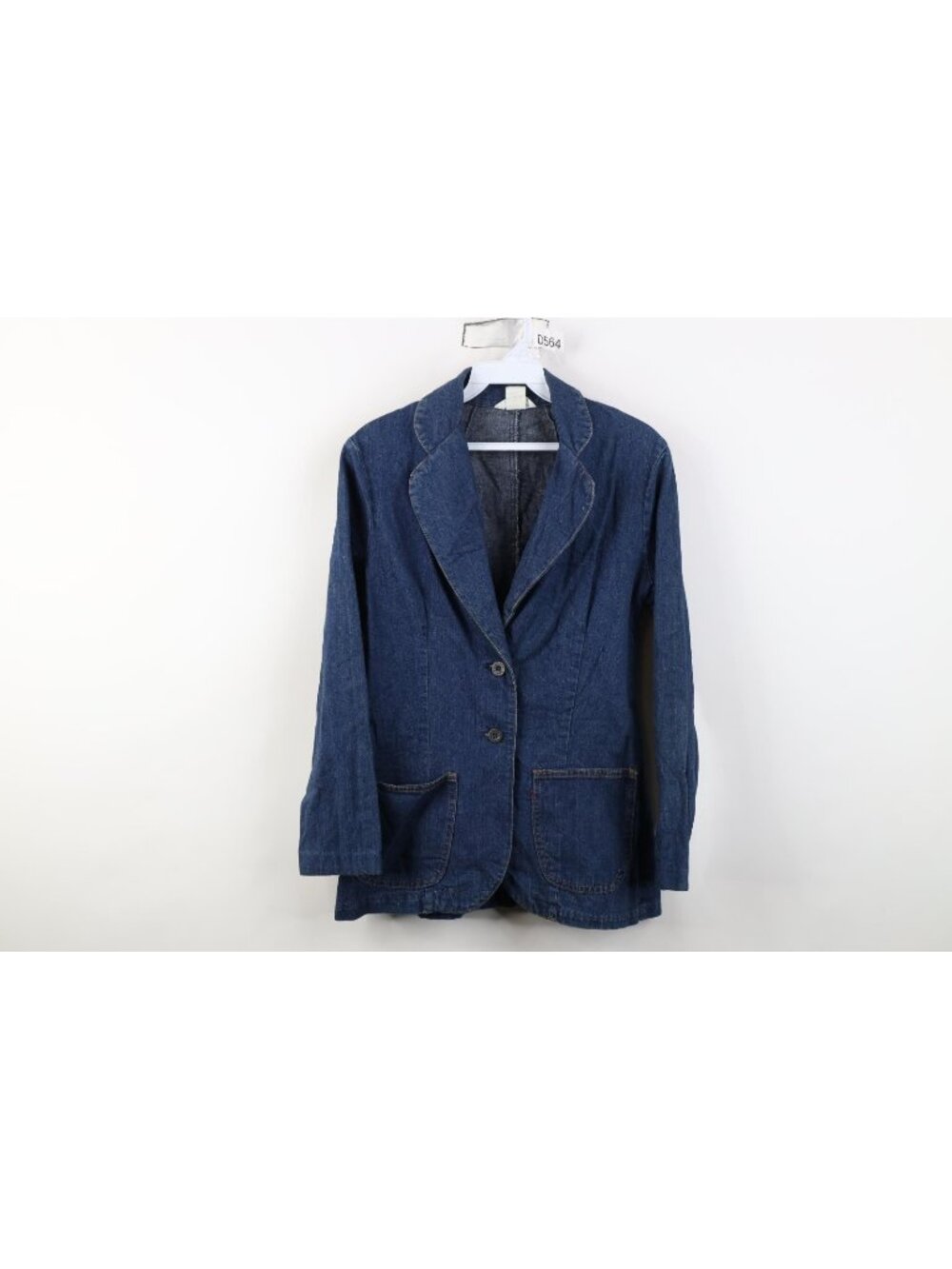 Vtg 70s Levis Orange Tab Womens 8 Faded Denim Jean Blazer Suit Jacket Blue USA